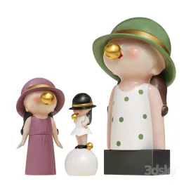 Bubble Blowing Figurine Statue